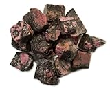 Hypnotic Gems Materials: 1 lb Bulk Rough Rhodonite Stones from Madagascar - Raw Natural Crystals for Cabbing, Cutting, Lapidary, Tumbling, Polishing, Wire Wrapping, Wicca and Reiki Crystal Healing