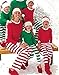 Faithtur Christmas Pajamas Unisex Adult Seasonal Sets Stripes Pyjamas Sleepwear (Label L, Red)