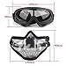 XCYT Tactical Airsoft Mask Adjustable Half Face Mask Steel Mesh Mask and Goggles Set for Hunting, Shooting, Paintball