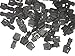 50 Zipper Pulls Black Plastic for Use with Paracord