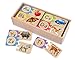 Melissa & Doug Self-Correcting Alphabet Letter Puzzles (Developmental Toys, Wooden Storage Box, Detailed Pictures, 52 Pieces, 7.62 cm H × 34.925 cm W × 14.605 cm L)