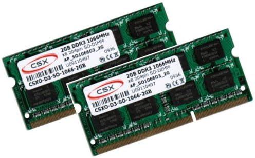 CSX RAM 2x2 GB PC3-8500 (1066 Mhz) DDR3 SO-DIMM for MacBook (Pro)/ iMac/ Mac Mini