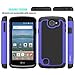 Oeago Shock-Absorption Dual Layer Defender Protective Case for LG Optimus Zone 3 / LG K4 LTE / LG Spree / LG Rebel LTE - Silicone Blue