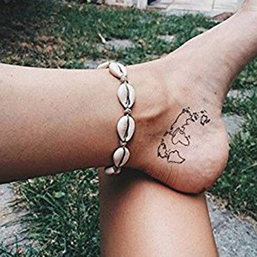 SimpleLif Handwoven Cobalt Shell Anklet Bracelets Natural Cowrie Beads Hawaiian Beach Foot Jewelry for Women Girl - Thumbnail 5