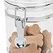 IRIS Acrylic Woof Pet Treat Jar, Silver
