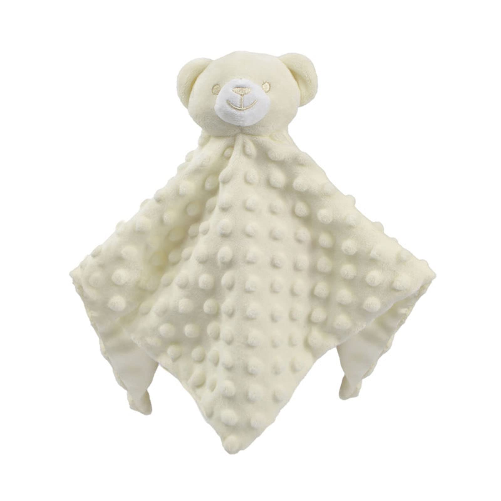 Baby Boys Girls Bubble Bear Cuddly Comforter Blanket Soft Toy Baby Shower Comforters BC34 (Cream)