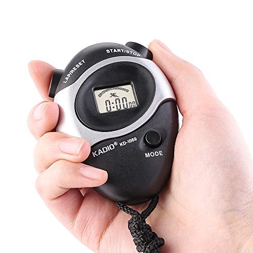 Pgzsy 6 Pack Black Multi-Function Electronic Digital Sport Stopwatch Timer, Large Display with Date Time and Alarm Function,Suitable for Sports Coaches Fitness Coaches and Referees