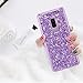 UrbanDrama for Galaxy S9 Plus Case, Slim Glitter Sparkle Bling Scratch Resistant Hard PC, Soft TPU Raised Edge Rubber Protective Case for Samsung Galaxy S9 Plus, S9 Plus, 2018 Released, Purple