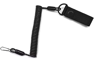 Tactical Anti-Lost Lanyard Rope Military Built-in Steel Spring Safety Strap Wire Gun Holder for Key Ring Chain Flashlight Hun