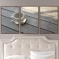 3 Piece Framed Canvas Wall Art Coffee Canvas Prints Home Artwork Decoration for Living Room,Bedroom - 16