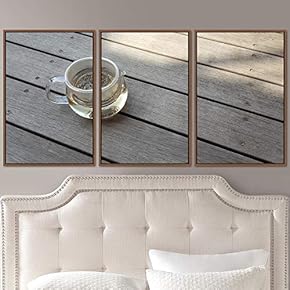 signwin 3 Piece Framed Canvas Wall Art Coffee...