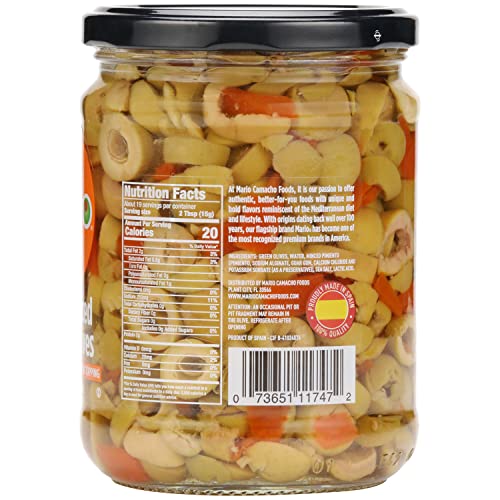 MARIO CAMACHO FOODS SALAD SLICED SPANISH MANZANILLA OLIVES, 10 OUNCE