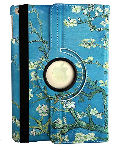 iPad 2nd 3rd 4th Generation Case - iPad 9.7 inch 2 3 4 Cover - 360 Degree Rotating Stand, Shockproof, Auto Sleep Wake - A1395 A1416 A1458 MD510LL/A (Pear Flower)
