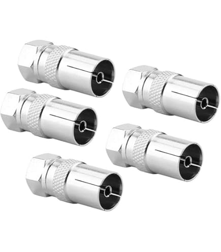 Adaptador BNC A F, Paquete De 2 Adaptadores F Macho A BNC Hembra, Conector Coaxial Para Antena De Radio Y Aplicaciones De Video