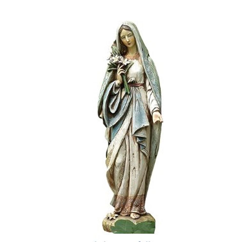 KEXMY Napco Blessed Virgin Mary Mother Madonna Lilies Garden Statue