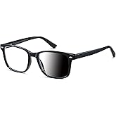 SUNAMOY Nearsighted Myopia Glasses Mens Womens Blue Light Spring Hinge Shortsighted Distance Glasses