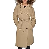 KARL LAGERFELD Women's Long Belted Trench With Bomber Sleeves