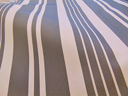 Outdoor Stripe GRAY Waterproof Canvas fabric 60" 600 Denier 100% Nylon Durable Awnings Campers Outdoor Cushions 60" Wide Sold By Yard
