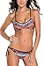 Dearlovers Elegant Vintage Tie Side Bottom Adjustable Bikini Set Swimwear Small Size Multicolored
