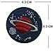 TENNER.LONDON Set of 7 Iron on/Sew On Astronaut Embroidered Patch Space Agency Applique Space Explorer Craft Embroidery Motif Transfer 7 Set Astronaut