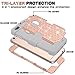TOPSKY Compatible with iPhone 6s Plus Bling case, iPhone 6 Plus Bling case, Studded Rhinestone Bling High Impact Resistant Armor Defender Case for iPhone 6 Plus and iPhone 6s Plus, Rose Gold/Grey