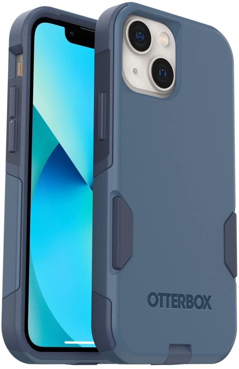 Photo 1 of OtterBox iPhone 13 (ONLY) Commuter Series Case - Rock Skip Way, Slim & Tough, Pocket-Friendly, with Port Protection Blue