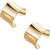 Abiotp 3PCS Gold Chunky Cuff Bracelets for Women Irregular Minimalist Statement Bangle Bracelets Set Open Wide Bangle Arm Cuff Upper Arm Punk Jewelry