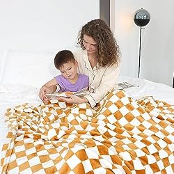 Warm Blanket Soft Cozy Throw Blanket Checkered