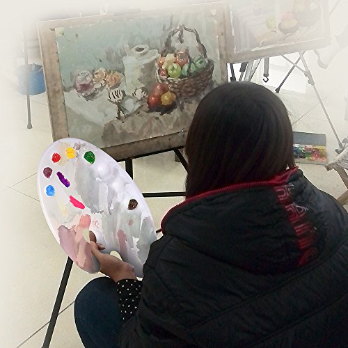 2 Pcs Paint Tray Palette Plastic, 11 inch by 14.5 inch, 12 Wells, for Professional Art Painting