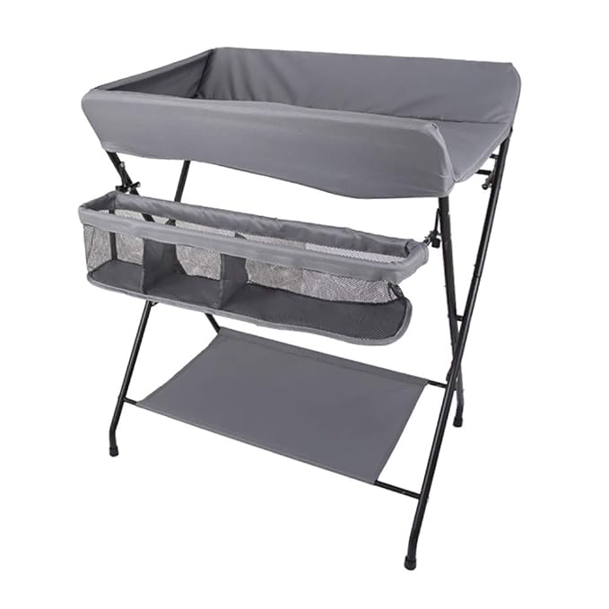 grey baby changing unit