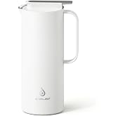 Ideus Thermal Coffee Carafe 50oz, Beverage Dispenser White | Stainless Steel Double Wall Vacuum Insulation Creamer Pitcher Water Jug Coffee Server, Coffee Carafe for Keeping Hot and Cold