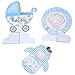 Juvale Baby Shower Decorations - 6 Pieces Boy Theme Baby Shower Table Centerpieces Party Supplies, Blue