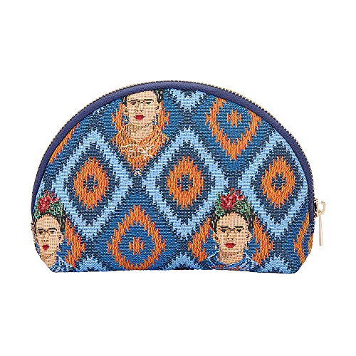 Signare Tapestry Cosmetic Bag Makeup Bag for Women with Floral Design (Frida Icon) โ image 1