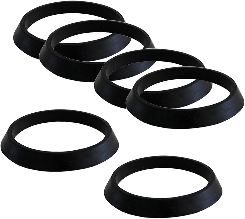 Qrity 6x Silicone Cone Seal Ring Washer 1 1/2 Inch Drain Waste Pipe 43mm OD