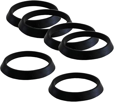 Qrity 6x Silicone Cone Seal Ring Washer 1 1/2 Inch Drain Waste Pipe 43mm OD