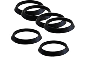 Qrity 6 PCS Cone Seal Ring Silicone Washer Waste Pipe Seal Ring for 1 1/2 Inch Drain Pipe Sink Odour Trap Siphon