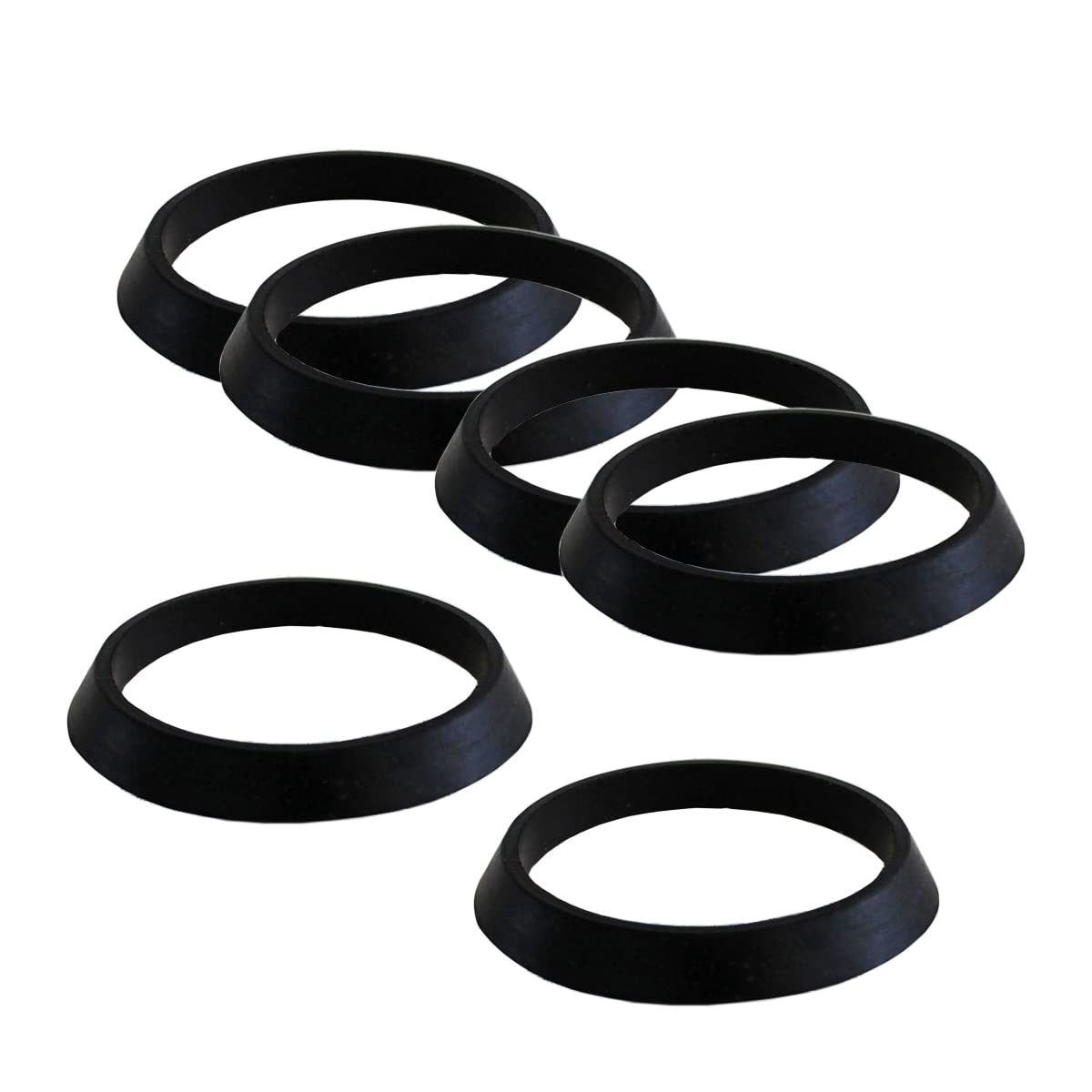 Qrity 6 PCS Cone Seal Ring Silicone Washer Waste Pipe Seal Ring for 1 1/2 Inch Drain Pipe Sink Odour Trap Siphon, Waste Pipe O Ring Seal — image 1