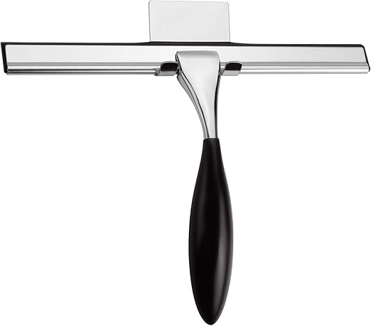 Amazon Com Amazerbath Shower Squeegee Stainless Steel Glass Window Squeegee With Non Slip 10 Inch Blade 6 4 Inch Longer Handle For Shower Doors Bathroom Windows Kitchen Mirror And Car Glass Home Kitchen