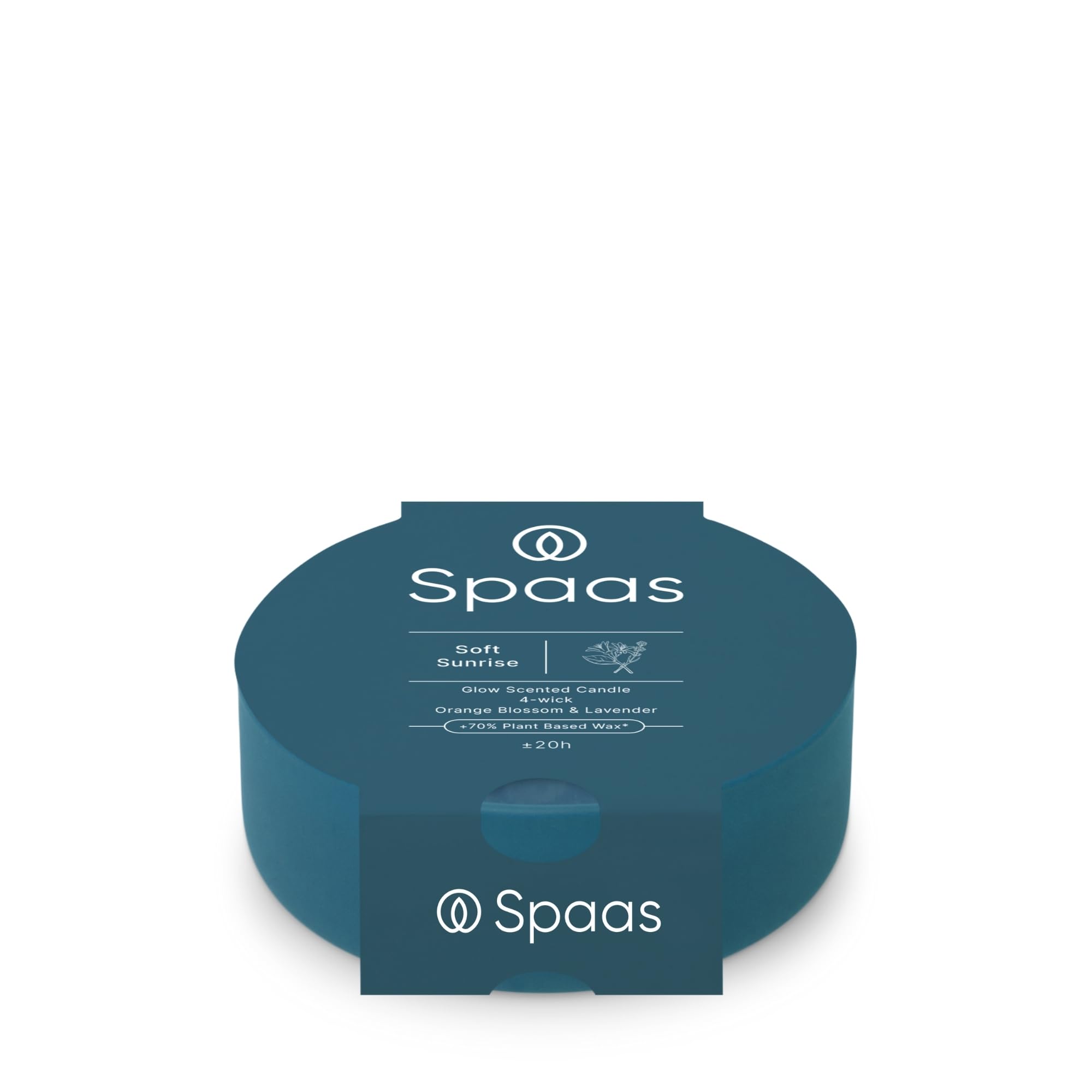 Spaas Glow Scented Candle 4-Wick 20h - Soft Sunrise, Blue