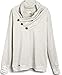 Merryfun Women's Sport Casual Long Sleeve Knitted Draped Button Blouse Top, G L