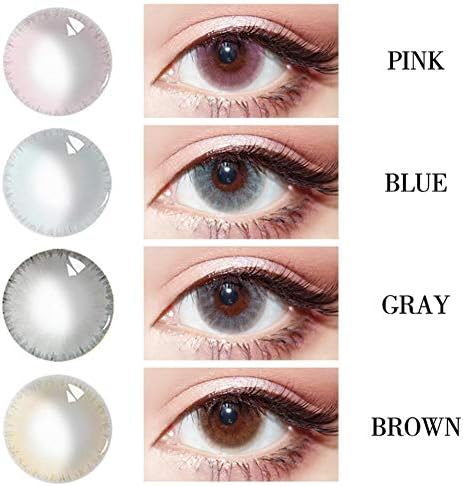 Women Multicolor Contact Lenses Cosmetic Contact Lenses Attractive Cosmetic Cosplay Eyes Charm and Attractive Cosmetic Makeup Eye Shadow for Halloween