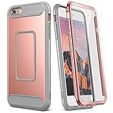 YOUMAKER Case for iPhone 6S Plus, Full Body with Built-in Screen Protector Heavy Duty Protection Shockproof Cover for Apple iPhone 6S Plus (2015) / 6 Plus (2014) 5.5 Inch - Rose Gold/Gray