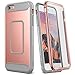 YOUMAKER Case for iPhone 6S Plus, Full Body with Built-in Screen Protector Heavy Duty Protection Shockproof Cover for Apple iPhone 6S Plus (2015) / 6 Plus (2014) 5.5 Inch - Rose Gold/Gray