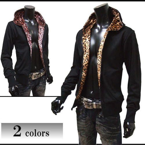 Amazon 豹柄 メンズ 裏豹柄 ジップパーカー フードジャケット 7 トレーナー パーカー 通販
