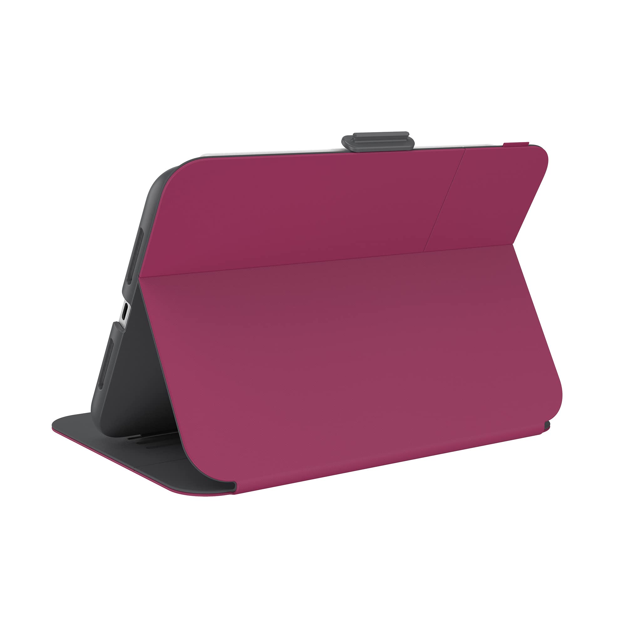 Speck Products Balance Folio iPad mini (2021) Case and Stand, Very Berry Red/Slate Grey