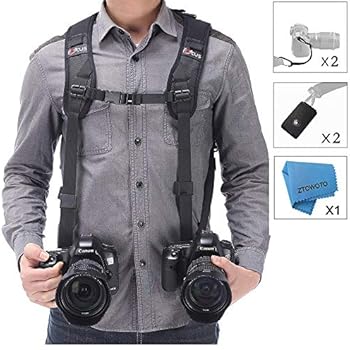 USA Gear DSLR Camera Strap Chest Harness With Quick Release Buckles, Geometric Neoprene Pattern And Accessory Pockets - Compatible With Canon, Nikon, Sony Point And Shoot And Mirrorless Cameras - View #10