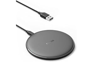 Anker 313 Wireless Charger (Pad), Qi-Certified, 10W Max Fast Charging for Samsung, Compatible with iPhone 16 Plus/15 Plus/14 Plus/12, AirPods (No AC Adapter, Not MagSafe Magnetic Charging Compatible)