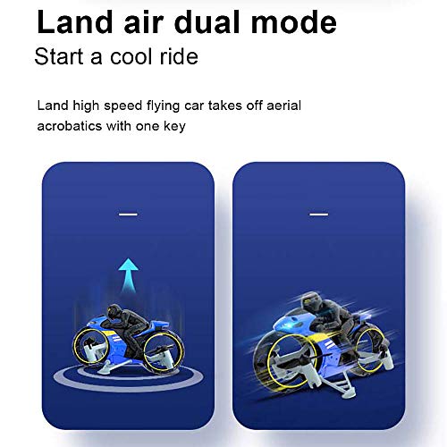 3T6B 2.4Ghz Mini Drone, Land and air Amphibious Remote Control Motorcycle Aircraft, Children Flying Toys - Thumbnail 3