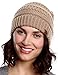 Tough Headwear Womens Winter Hat - Warm Chunky Cable Knit Beanies - Winter Beanie Hats for Women Cold Weather - Beanies Women Beige
