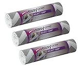 Duck Brand 284133 Select Grip Easy Liner Non-Adhesive Shelf Liner, 12-Inch x 8-Feet, Grey Chevron - 3 Pack